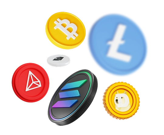 BTC, LTC, ETH, XRP, DOGE